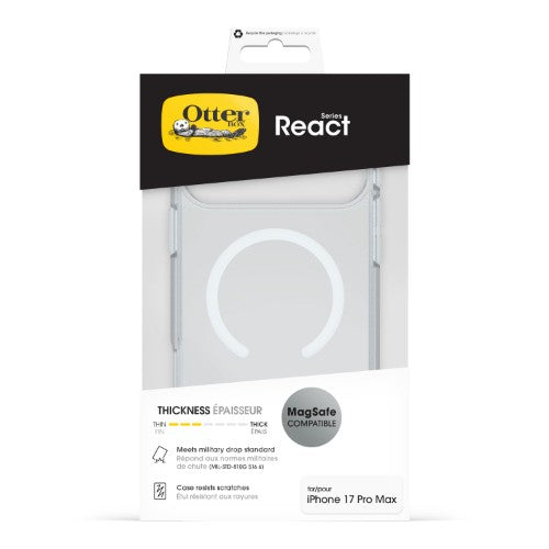 OtterBox React MagSafe Series for Apple iPhone 17 Pro Max, transparent