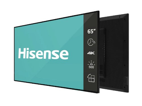 Hisense 65DM66D Signage Display 165.1 cm (65") LED Wi-Fi 500 cd/m² 4K Ultra HD Black Built-in processor Android 11 24/7