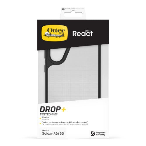 OtterBox React Series for Samsung Galaxy A56 5G, transparent/black