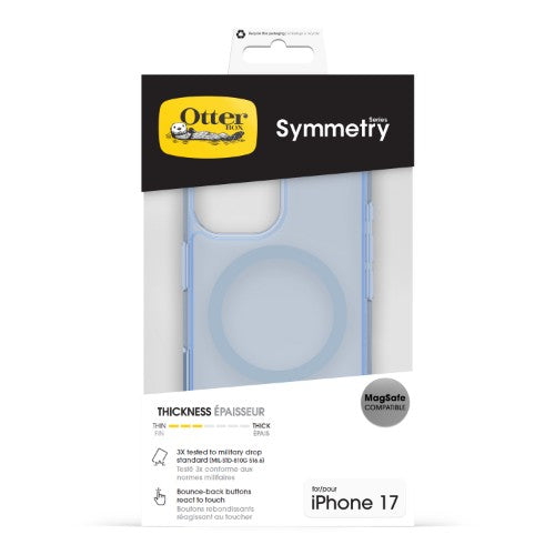 OtterBox Symmetry Clear MagSafe Series for Apple iPhone 17, Silver Glade
