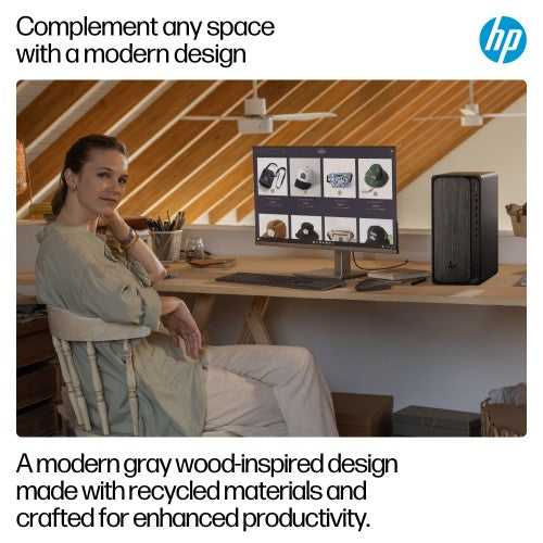 HP OmniDesk M02-0007na PC AMD Ryzen™ 7 8700F 16 GB DDR5-SDRAM 1 TB SSD Windows 11 Home Tower AI PC Grey