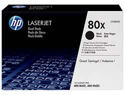 HP CF280XD/80X Toner cartridge black high-capacity twin pack, 2x6.9K pages ISO/IEC 19752 Pack=2 for HP Pro 400/e