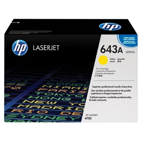 HP Q5952A/643A Toner cartridge yellow, 10K pages/5% for HP Color LaserJet 4700