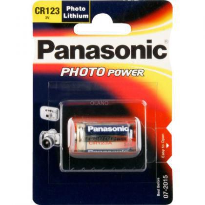 Panasonic Lithium Manganese Dioxide 3V, CR123A Camera Battery