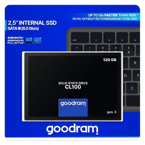 Goodram CL100 gen.3 2.5" 120 GB Serial ATA III 3D NAND