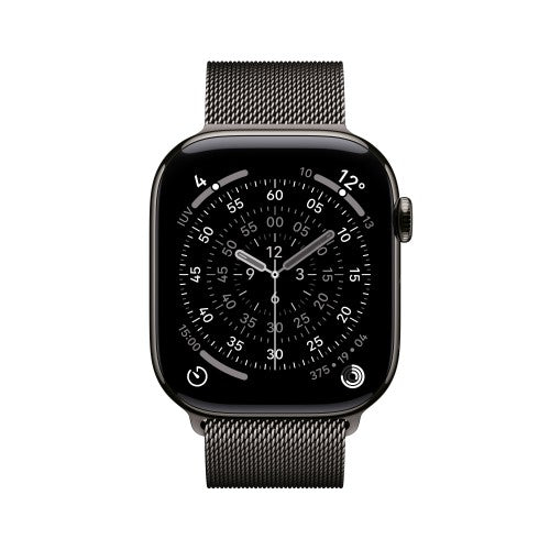 Apple Watch Series 11 GPS + Cellular 46mm Slate Titanium Case with Slate Milanese Loop - M/L