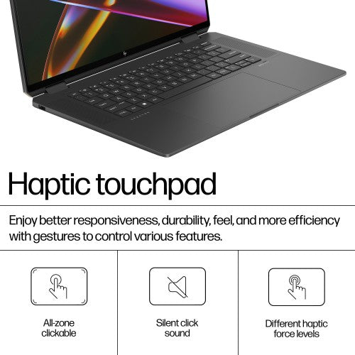 HP Spectre x360 16-aa0001na Intel Core Ultra 7 155H Hybrid (2-in-1) 40.6 cm (16") Touchscreen 3K 16 GB LPDDR5x-SDRAM 1 TB SSD NVIDIA GeForce RTX 4050 Wi-Fi 7 (802.11be) Windows 11 Home AI PC Black