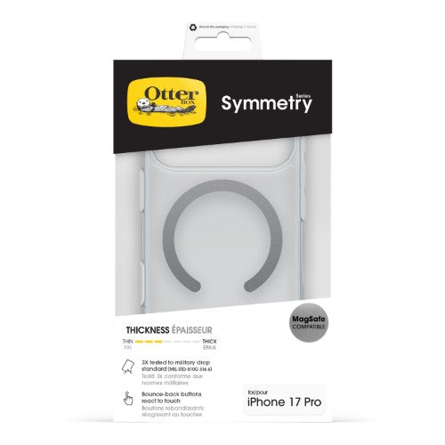 OtterBox Symmetry Clear MagSafe Series for Apple iPhone 17 Pro, transparent
