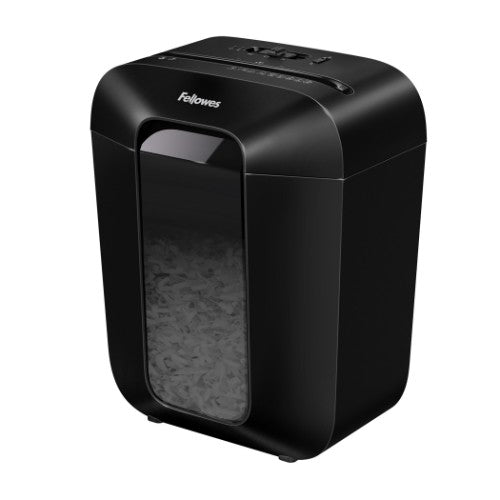 Fellowes LX Series Paper Shredder LX50 9 Sheet Cross Cut Shredder with 17 Litre Bin High Security P4 Black