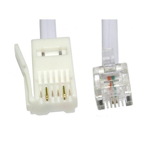 Cables Direct 2m RJ11 - BT Plug 2 Wire White
