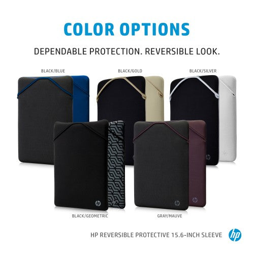 HP Reversible Protective 15.6-inch Gold Laptop Sleeve