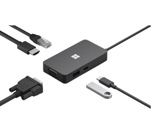 Microsoft Surface USB-C Travel Hub Wired USB 3.2 Gen 2 (3.1 Gen 2) Type-C Black