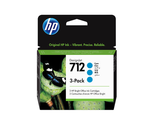 HP 3ED77A/712 Ink cartridge cyan multi pack 29ml Pack=3 for HP DesignJet T 200