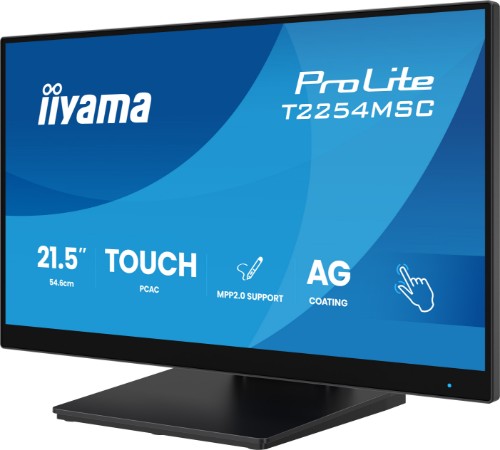 iiyama T2254MSC-B2AG computer monitor 54.6 cm (21.5") 1920 x 1080 pixels Full HD LED Touchscreen Black