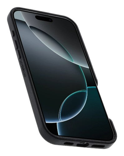 OtterBox Symmetry Series Cactus Leather for MagSafe for iPhone 16 Pro Max, Noir Ash