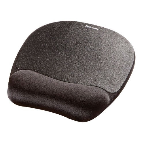 Fellowes Mouse Mat Wrist Support Memory Foam Mouse Pad Ergonomic Mouse Mat Black