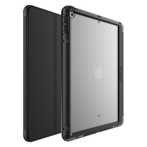 OtterBox Symmetry Folio Case for iPad 7th/8th/9th gen, Shockproof, Drop proof, Slim Protective Folio Case, Tested to Military Standard, Black, No Retail Packaging