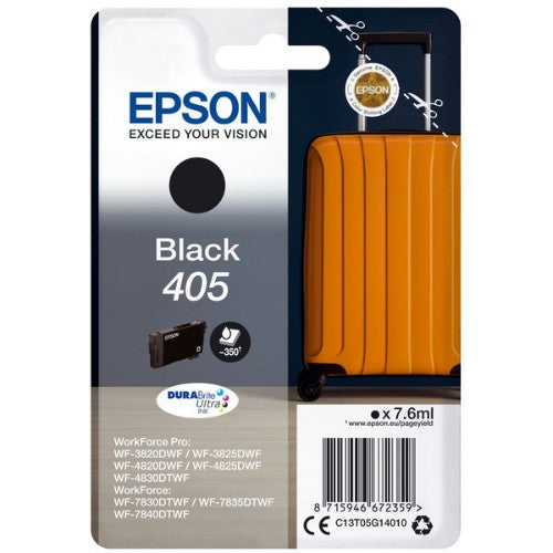 Epson C13T05G14020/405 Ink cartridge black Blister Acustic Magnetic, 350 pages 7.6ml for Epson WF-3820/7830