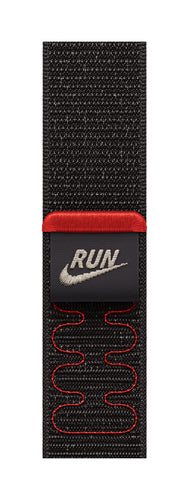 Apple Nike Sport Loop Band Black Nylon, Recycled polyester, Spandex
