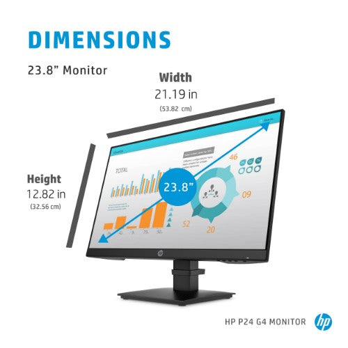 HP P-Series P24 G4 computer monitor 60.5 cm (23.8") 1920 x 1080 pixels Full HD