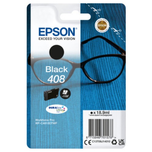 Epson C13T09J14010/408 Ink cartridge black, 1.1K pages ISO/IEC 24711 18.9ml for Epson WF-C 4810