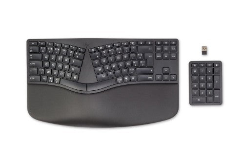 HP 960 Ergonomic Wireless keyboard Home RF Wireless + Bluetooth AZERTY Belgian Black