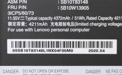 Lenovo 5B10W13905 laptop spare part Battery