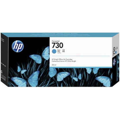 HP P2V68A/730 Ink cartridge cyan 300ml for HP DesignJet T 1600/1700/940