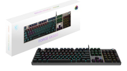 MSI FORGE GK310 RED UK keyboard Gaming USB QWERTY UK International Black