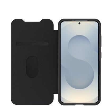 OtterBox React Folio Series for Samsung Galaxy S25, transparent/black - No Retail Packaging