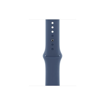 Apple Watch Series 10 GPS + Cellular 46mm Silver Aluminium Case with Denim Sport Band - S/M