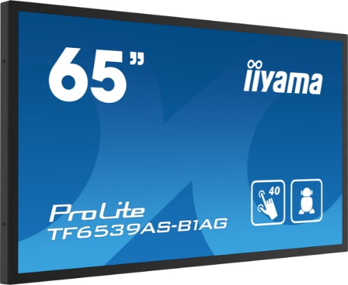 iiyama TF6539AS-B1AG computer monitor 163.8 cm (64.5") 3840 x 2160 pixels 4K Ultra HD LED Touchscreen Black