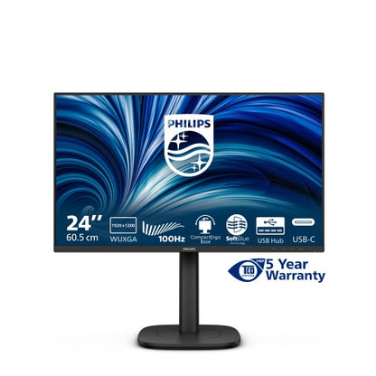 Philips 3000 series 24B2N3200D/00 computer monitor 61.2 cm (24.1") 1920 x 1200 pixels WUXGA LCD Black