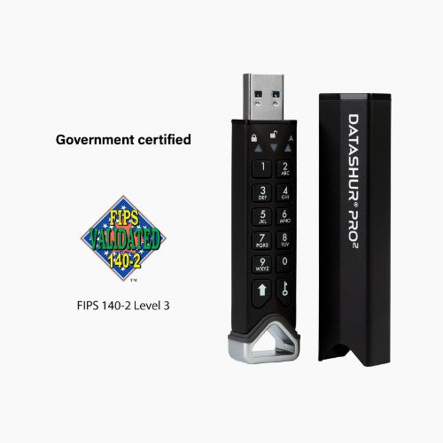 iStorage datAshur PRO2 32 GB | Secure Flash Drive | FIPS 140-2 Level 3 Certified | AES-XTS 256-bit hardware encryption | Password protected | Dust/Water-Resistant |