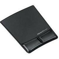 Fellowes Mouse Mat Wrist Support - Health-V Mouse Pad with Antibacterial Protection - Ergonomic Mouse Mat for Computer, Laptop, Home Office Use - Black