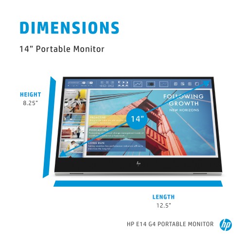 HP E-Series E14 G4 Portable Monitor