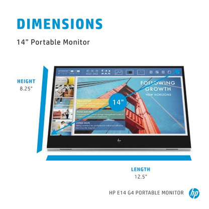 HP E-Series E14 G4 Portable Monitor