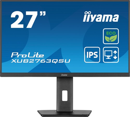 iiyama ProLite XUB2763QSU-B1 computer monitor 68.6 cm (27") 2560 x 1440 pixels Quad HD LED Black