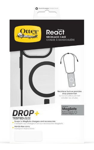OtterBox React Necklace Series for MagSafe for iPhone 16 Pro Max, Black Crystal