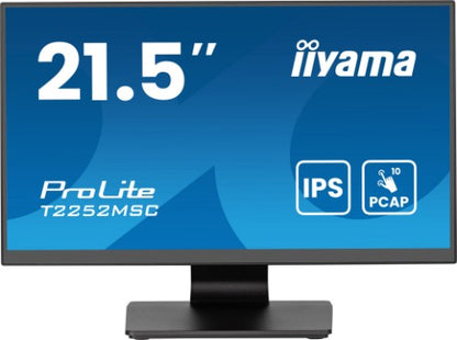 iiyama ProLite T2252MSC-B2AG computer monitor 54.6 cm (21.5") 1920 x 1080 pixels Full HD LCD Touchscreen Black