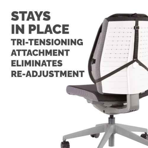 Fellowes Back Support for Office Chair - Professional Series Mesh Office Chair Back Support - Easy To Attach - H19.53 x W30.32 x D36.99cm