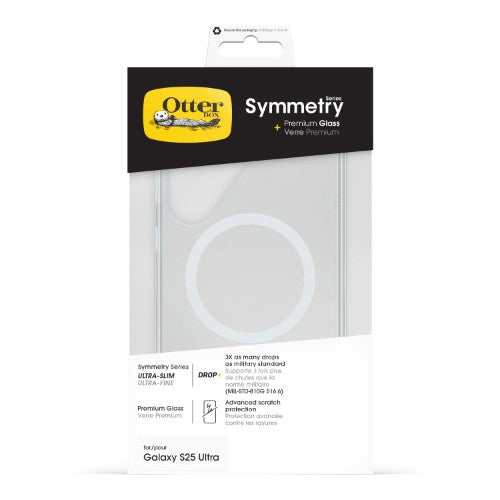 OtterBox Symmetry Clear + Premium Glass Series for Samsung Samsung Galaxy S25 Ultra, transparent