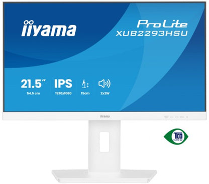 iiyama ProLite XUB2293HSU-W7 computer monitor 54.6 cm (21.5") 1920 x 1080 pixels Full HD LED White