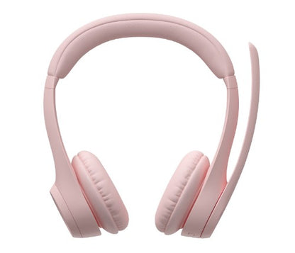 Logitech 981-001412 headphones/headset Wireless Head-band Office/Call center Bluetooth Rose