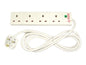 Cables Direct RB-02M04SPD surge protector White 4 AC outlet(s) 2 m