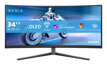 Philips Evnia 34M2C6500/00 computer monitor 86.4 cm (34") 3440 x 1440 pixels Wide Quad HD QD-OLED Grey