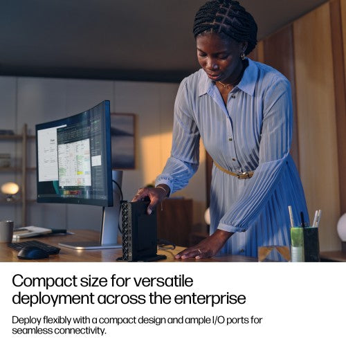 HP EliteDesk 8 Mini G1a AI Copilot+ PC AMD Ryzen Al 7 350 32 GB DDR5-SDRAM 1 TB SSD Windows 11 Pro Mini PC AI PC Black