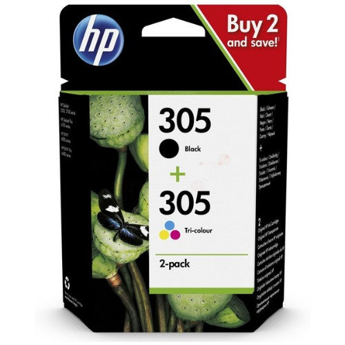 HP 6ZD17AE/305 Printhead cartridge multi pack black + color, 2x120 pages 4ml 120pg + 100pg Pack=2 for HP DeskJet 2710/e/Envy 6020/Envy 6020 e