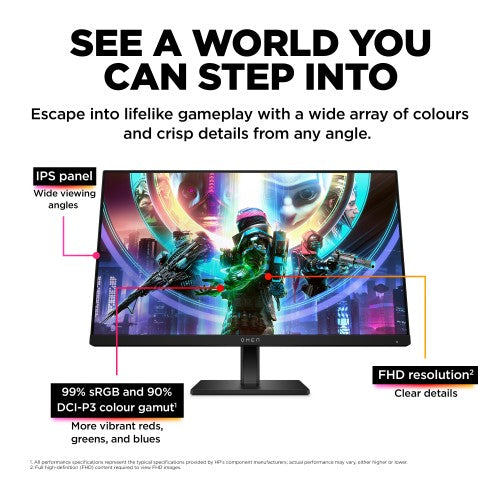 HP OMEN by 23.8 inch FHD 165Hz Gaming Monitor - OMEN 24