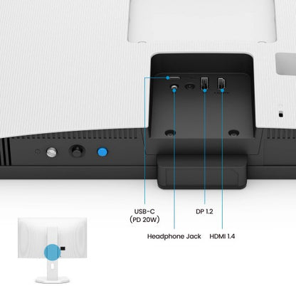 BenQ GW2490TC computer monitor 61 cm (24") 1920 x 1080 pixels Full HD LED Black, White
